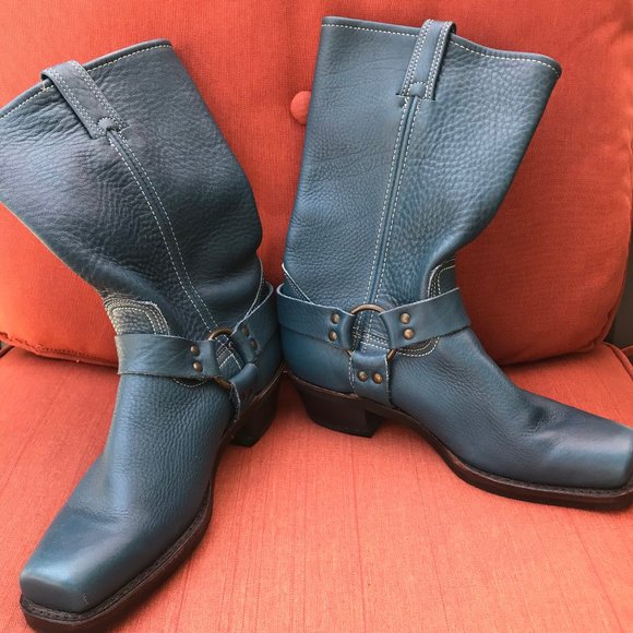 frye blue boots